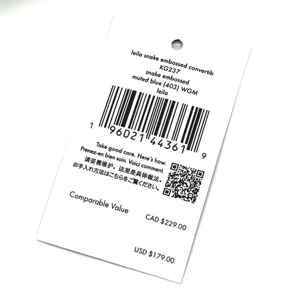 Kate Spade Leila Convertible Leather Mini
Pachette Bag Snakeskin Blue - Picture 8 of 8